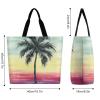 YKLBV Large Tote Bag Shopping Bag with Handles Tropical Palm Tree Foldable Washable Heavy Duty Waterproof view 4
