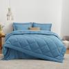 Love's cabin Full Comforter Set Misty Blue, 7 Pieces Full Bed in a Bag, All Season Bedding Sets with 1 Comforter, 1 Flat Sheet, 1 Fitted Sheet, 2 Pillowcase and 2 Pillow Sham view 2