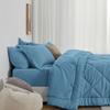 Love's cabin Full Comforter Set Misty Blue, 7 Pieces Full Bed in a Bag, All Season Bedding Sets with 1 Comforter, 1 Flat Sheet, 1 Fitted Sheet, 2 Pillowcase and 2 Pillow Sham view 3