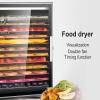 Food Dehydrator Machine,12 Trays Stainless Steel Dried Fruit Vegetable Dryer Machine Dehydrator for Fruit, Meat, Beef, Jerky, view 3