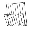Bothyi Wall Mount File Holder Magazine Rack Iron Versatile Decorative Newspaper Holder Mail Organizer for Papers Documents Brochures, Black view 1