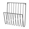 Bothyi Wall Mount File Holder Magazine Rack Iron Versatile Decorative Newspaper Holder Mail Organizer for Papers Documents Brochures, Black view 2