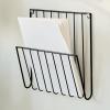 Bothyi Wall Mount File Holder Magazine Rack Iron Versatile Decorative Newspaper Holder Mail Organizer for Papers Documents Brochures, Black view 3