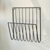 Bothyi Wall Mount File Holder Magazine Rack Iron Versatile Decorative Newspaper Holder Mail Organizer for Papers Documents Brochures, Black view 4