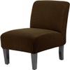 ZEaink Chair Slipcovers no Arms, Thick Jacquard Slipper Accent Chair Covers for Living Room Hotel Oversized Big Chairs, Removable Furniture Protector with Elastic Bottom, Machine Washable(Brown) view 1