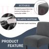 ZEaink Chair Slipcovers no Arms, Thick Jacquard Slipper Accent Chair Covers for Living Room Hotel Oversized Big Chairs, Removable Furniture Protector with Elastic Bottom, Machine Washable(Brown) view 2