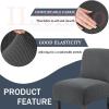 ZEaink Chair Slipcovers no Arms, Thick Jacquard Slipper Accent Chair Covers for Living Room Hotel Oversized Big Chairs, Removable Furniture Protector with Elastic Bottom, Machine Washable(Brown) view 3
