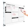 Acrylic Premium Wall Planner - Large Glass Calendar for Wall - to Do List Reminder - Large Dry Erase Board - Reusable Board for Office and Home - Dry Erase Board (Black Standoff, 28"x40" (XLarge)) view 1