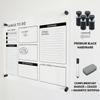 Acrylic Premium Wall Planner - Large Glass Calendar for Wall - to Do List Reminder - Large Dry Erase Board - Reusable Board for Office and Home - Dry Erase Board (Black Standoff, 28"x40" (XLarge)) view 3