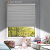 Persilux No Drill No Tools 100% Blackout Cellular Shades Cordless Window Blinds, UV Protection Thermal Insulated 1" Cell Honeycomb Shades Bottom Up Cellular Blinds for Windows (56.5" W X 80" H, Grey) view 2