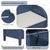 Anwick Shoe Storage Bench with Padded Seat Cushion, Entryway Bench with Flip Top Storage Space, Shoe Cabinet Bench for Entryway, Hallway, Living Room (Navy Blue) view 4
