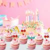 BOXOB 36 Pzs Adornos para Cupcakes con Lazo, Adornos para Cupcakes con Lazo Coqueto Decoracin Tartas Rosa Palillos de Cereza Lazo Bodas Baby Shower Decoracin Fiestas Cumpleaos view 4