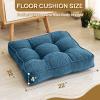 1 MIDDLE ONE Floor Pillow Set of 2, Memory Foam Floor Cushions for Adults, Large Meditation Pillow for Sitting, 22 x 22 Inches (Square | Navy) view 4