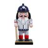 LUOZZY Baseball Player Nutcracker Soldier Wooden Desktop Ornament for Sports Theme Party Supplies Birthday Celebrations Home Decor and Gifts for Lovers - White view 1