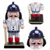 LUOZZY Baseball Player Nutcracker Soldier Wooden Desktop Ornament for Sports Theme Party Supplies Birthday Celebrations Home Decor and Gifts for Lovers - White view 2
