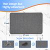 2 Pack Bathroom Rugs 17x27Inch, Thin Bath Mat with Rubber Backing Non-Slip, Absorbent,Quick Dry Machine Washable, Home Decor Accessories Cozy Cloth Bathroom Mat fit Under Door/Sink/Tub/Shower-DarkGrey view 2