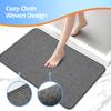 2 Pack Bathroom Rugs 17x27Inch, Thin Bath Mat with Rubber Backing Non-Slip, Absorbent,Quick Dry Machine Washable, Home Decor Accessories Cozy Cloth Bathroom Mat fit Under Door/Sink/Tub/Shower-DarkGrey view 3