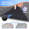 2 Pack Bathroom Rugs 17x27Inch, Thin Bath Mat with Rubber Backing Non-Slip, Absorbent,Quick Dry Machine Washable, Home Decor Accessories Cozy Cloth Bathroom Mat fit Under Door/Sink/Tub/Shower-DarkGrey view 4