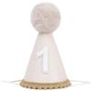MAMUXI Natural Boho 1st Birthday Hat, Light Curry view 1