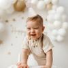 MAMUXI Natural Boho 1st Birthday Hat, Light Curry view 3