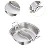 CQJRGF Chinese Hot Pot Divided Hot Pot Pan Kitchen Supply Thickened Shabu Shabu Divider Hot Pot Double Flavor Hotpot for Restaurant with lid(Without lid) view 2