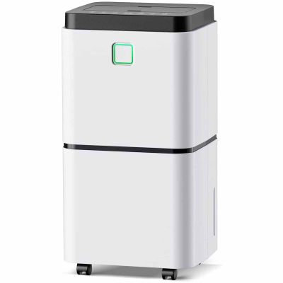 EliteBloom Dehumidifiers for Home, Electric Portable Dryer with 3-Color Humidity Lights Humidity Sensor, Auto Shut Off and Continuous Drainage Hose, Portable Dehumidifier for Baseme,