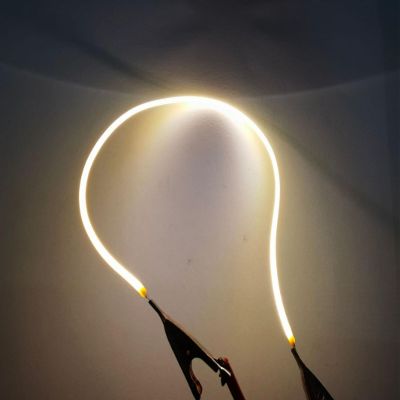 QIROGKC 3V Flexible LED Filament Strips - Multi-Size (38mm-460mm) & Multi-Color FPC Soft Filament, 2200K Warm/6500K White/RGB, DIY Decorative Lighting 2700k 125mm