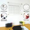 Minimalist Horizontal Clear Calendar for Office and Home Wall - 2026 Dry Erase Two Month Family Planner w Marker and Black Hardware (Gold Standoff, 40"x28" (XLarge)) view 2