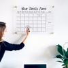 Minimalist Horizontal Clear Calendar for Office and Home Wall - 2026 Dry Erase Two Month Family Planner w Marker and Black Hardware (Gold Standoff, 40"x28" (XLarge)) view 4