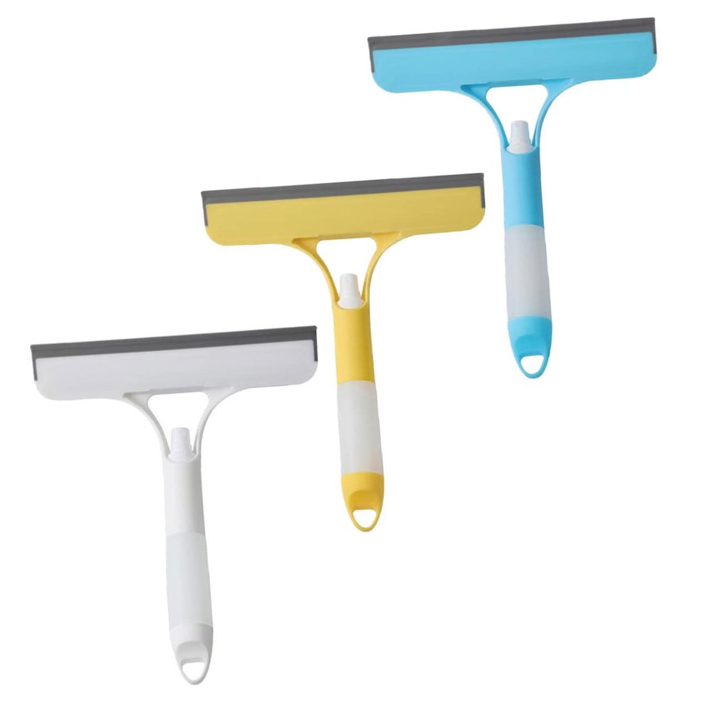HOMOCONO 3pcs Shower Squeegee for Sliding Shower Door Squeegee Brush Glass Wiper for Bathroom