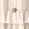 NDDYCU Ruffle Farmhouse Shower Curtain, Cream Vintage Shower Curtains for Bathroom Fabric Cute Rustic Cloth, 72" W X 78" L Inch view 3