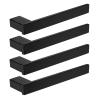 AMPEVEATTK Black Stainless Steel Square Bathroom One-Hand Towel Ring/Rack Towel Bar Wall-Mounted Towel Bar Modern Fashion Design Towel bar(4 PCS) view 1