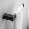 AMPEVEATTK Black Stainless Steel Square Bathroom One-Hand Towel Ring/Rack Towel Bar Wall-Mounted Towel Bar Modern Fashion Design Towel bar(4 PCS) view 2