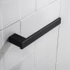 AMPEVEATTK Black Stainless Steel Square Bathroom One-Hand Towel Ring/Rack Towel Bar Wall-Mounted Towel Bar Modern Fashion Design Towel bar(4 PCS) view 3