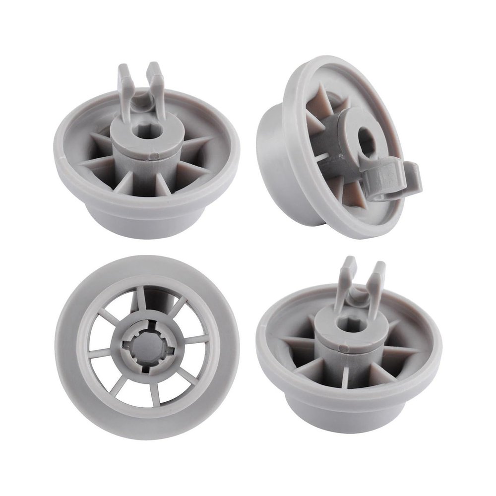 VEODONT 4Pcs Dishwasher Rack Basket Wheel Fit Compatible with Bosch Siemens Neff Dish Washer Replacement Parts Accessories