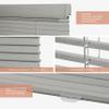 HOTSOON L-Shaped Slats 1-inch Faux Wood Horizontal Blinds Cordless Mini Blinds for Indoor Windows Privacy Protection Venetian Blinds for Bedroom Patio Kitchen Office Door,Off White,30" W x 48" H view 4