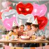 6 Pcs 32 Inch Red Pink Silver Heart Balloons, Giant Heart Shape Foil Balloons Love Balloon Valentine Balloon for Birthday Party Wedding Engagement Party Baby Shower Valentine Day Decorations view 4