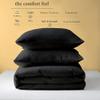 AYANSHI BEDDING 3 Side Zipper Duvet Cover Set King Size Black - Soft Microfiber Duvet Cover Set with 3 Sided Zipper Closure, King Size Duvet Cover (90"x104") & 2 Pillow Cases(20"x36"), NO Comforter view 3