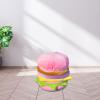 Ioensy Shoe Changing Stool Hamburger Shaped Stool Creative Cute Decorative with Storage Home Decor for Entryway Office Living Room, Fruit Burger view 2