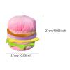 Ioensy Shoe Changing Stool Hamburger Shaped Stool Creative Cute Decorative with Storage Home Decor for Entryway Office Living Room, Fruit Burger view 3