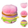 Ioensy Shoe Changing Stool Hamburger Shaped Stool Creative Cute Decorative with Storage Home Decor for Entryway Office Living Room, Fruit Burger view 4