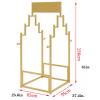 SPXTOM 4 Layer Carpets Display Rack, Iron, Blanket Fabrics Car Mats Display Shelves, Rug Display Stand, for Mat, Scarf, Belts, Carpet, Blanket, Shawl(Gold,65 * 95 * 156cm) view 2