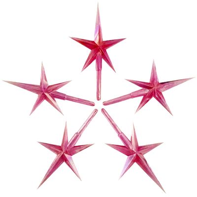 National Artcraft Medium - Aurora - Modern Iridescent Star for Ceramic Christmas Trees - (Pkg/5)