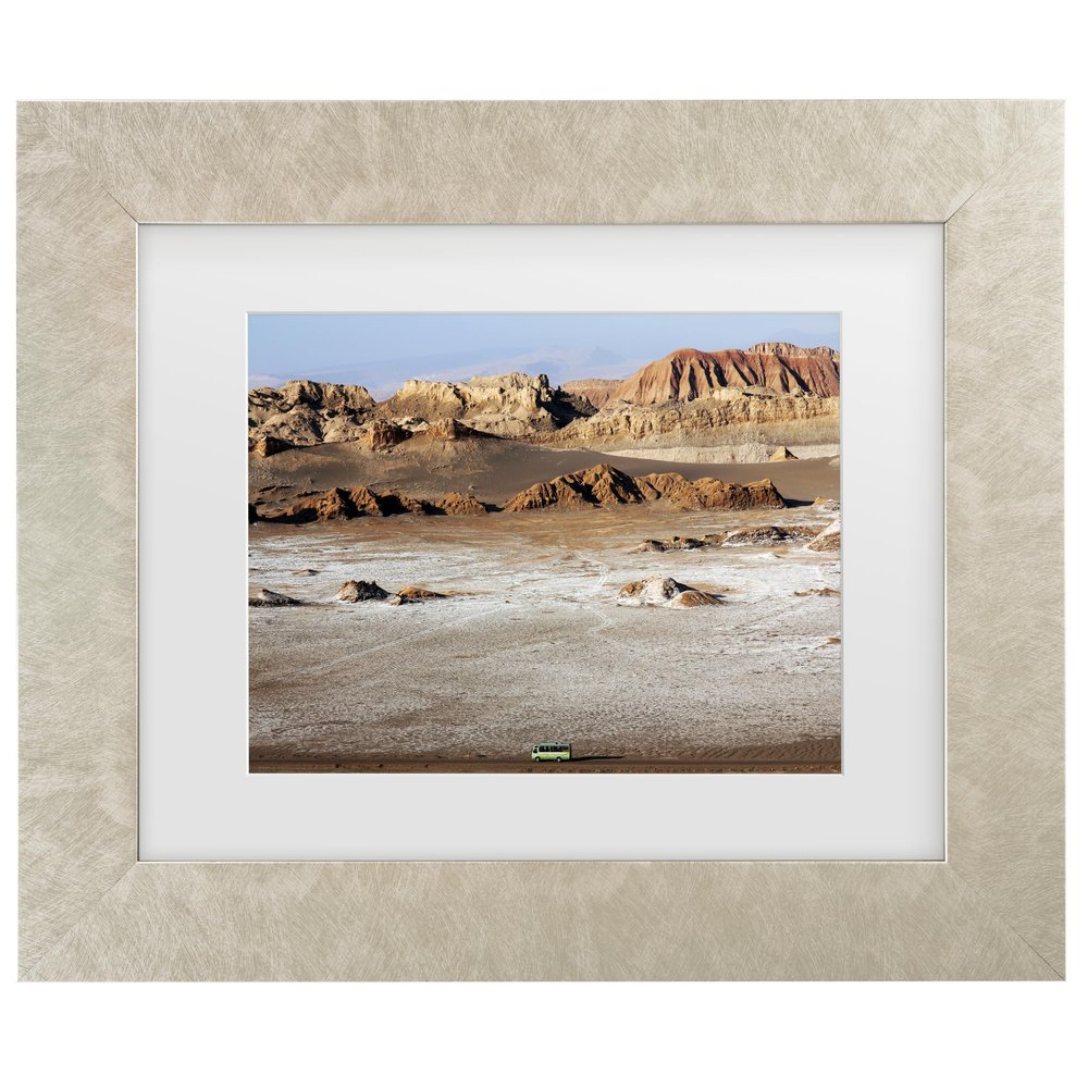 Trademark Fine Art Framed Wall Art - Alessio Trerotoli 'Moon Valley' Wall Decor with Matted Frame
