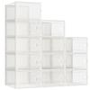 Kuject 12 Pack Large Shoe Boxes, Clear Stackable Containers with Lids,White view 1