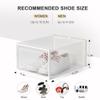 Kuject 12 Pack Large Shoe Boxes, Clear Stackable Containers with Lids,White view 2