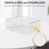 Kuject 12 Pack Large Shoe Boxes, Clear Stackable Containers with Lids,White view 3