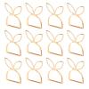 12pcs Easter Bunny Napkin Rings, Gold Bunny Ear Napkin Holder Cute Rabbit Spring Serviette Ring for Table Decor Easter Parties Weddings & Festive Dining Settings view 1