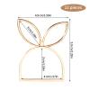 12pcs Easter Bunny Napkin Rings, Gold Bunny Ear Napkin Holder Cute Rabbit Spring Serviette Ring for Table Decor Easter Parties Weddings & Festive Dining Settings view 2