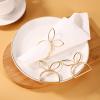 12pcs Easter Bunny Napkin Rings, Gold Bunny Ear Napkin Holder Cute Rabbit Spring Serviette Ring for Table Decor Easter Parties Weddings & Festive Dining Settings view 3